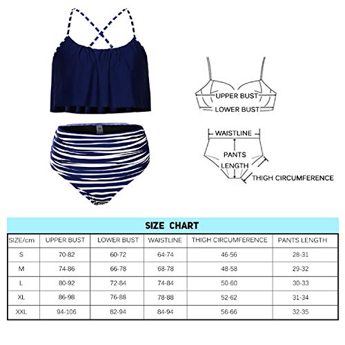 UMIPUBO Conjunto de Bikini Mujer Top Flounce Bikini Verano Sexy Traje de Baño Bikini Flexiones Volantes Correas de Espagueti Bañador