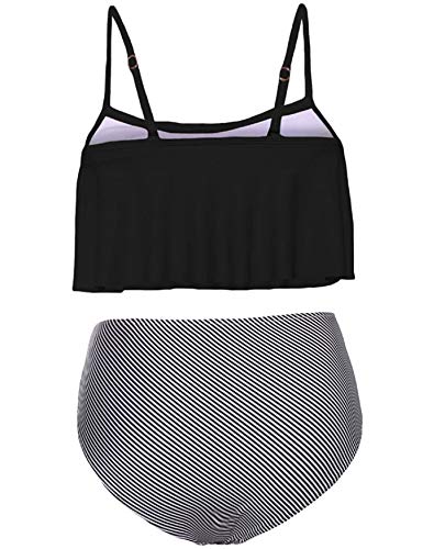 UMIPUBO Conjunto de Bikini Mujer Top Flounce Bikini Verano Sexy Traje de Baño Bikini Flexiones Volantes Correas de Espagueti Bañador