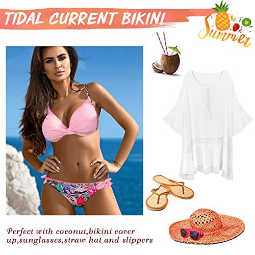 UMIPUBO Mujer Conjunto de Bikini Cintura Alta Traje de Baño de Dos Piezas Push-up Cuello en V Bañador Ropa de Playa Traje de baño