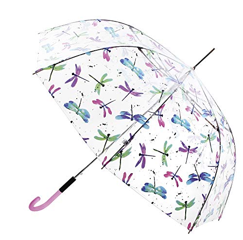 Unas Bonitas libélulas Son Las protagonistas de Esta Exclusiva colección de Paraguas Transparentes de VOGUE. Se presentan en Tres tonalidades Diferentes. Sistema antiviento. (libélulas Multicolor)