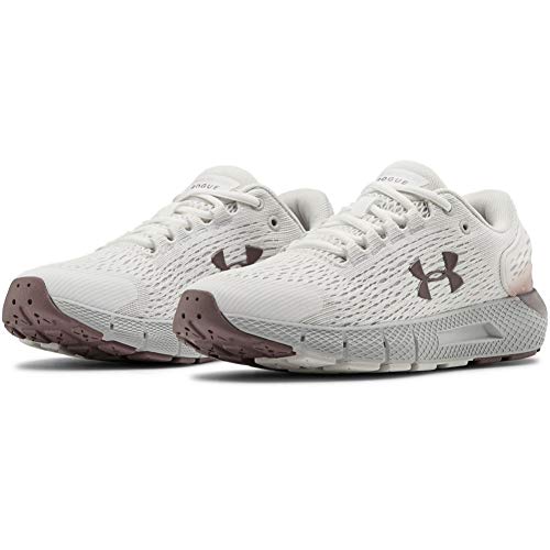 Under Armour Charged Rogue 2, Zapatillas para Correr de Carretera para Mujer, Blanco Halo Gris Pizarra Púrpura 105, 35.5 EU
