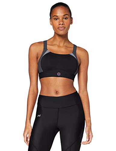 Under Armour Rush - Sujetador Deportivo para Mujer, Mujer, Sujetador Deportivo, 1351989-001, Negro/Jet Gray/Negro (001), 85D