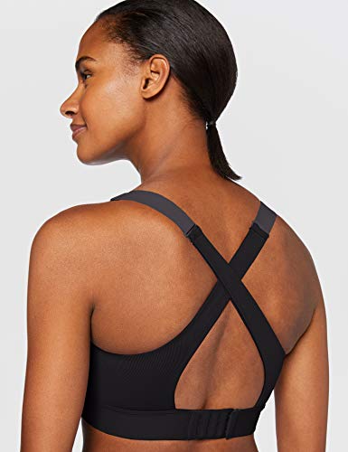 Under Armour Rush - Sujetador Deportivo para Mujer, Mujer, Sujetador Deportivo, 1351989-001, Negro/Jet Gray/Negro (001), 85D