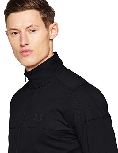 Under Armour Sportstyle Pique Track Jacket Chaqueta, Hombre, Negro (Black/Black 001), L