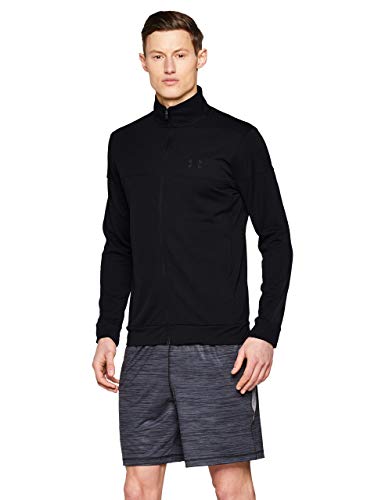 Under Armour Sportstyle Pique Track Jacket Chaqueta, Hombre, Negro (Black/Black 001), L