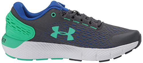 Under Armour UA GS Charged Rogue 2, Zapatillas para Correr, Calzado Deportivo de Calidad Unisex Adulto, Gris (Pitch Gray/Versa Blue/Vapor Green), 36 EU