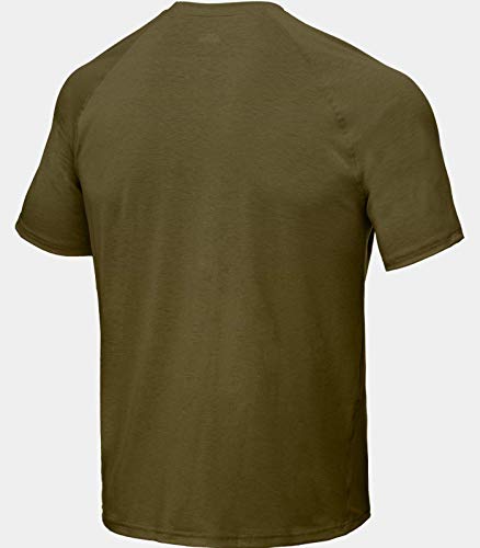 Under Armour UA Tactical Tech Camiseta Masculina, Camiseta Transpirable, Ancha Camiseta de Manga Corta Que se Seca rápidamente, Marine Od Green/Clear (390), MD