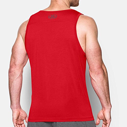 Under Armour UA Tech Tank Camiseta sin Mangas, Men, Rojo, L