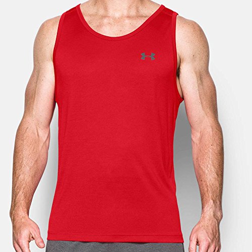 Under Armour UA Tech Tank Camiseta sin Mangas, Men, Rojo, L