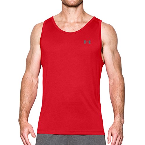 Under Armour UA Tech Tank Camiseta sin Mangas, Men, Rojo, L
