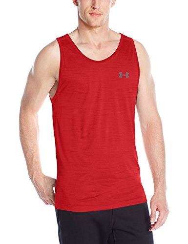 Under Armour UA Tech Tank Camiseta sin Mangas, Men, Rojo, L