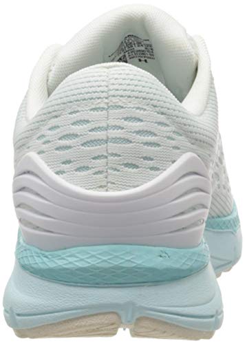 Under Armour UA W Charged Intake 4, Zapatillas de Running para Mujer, Blanco (White/Rift Blue/Blue Haze), 38 EU