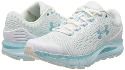 Under Armour UA W Charged Intake 4, Zapatillas de Running para Mujer, Blanco (White/Rift Blue/Blue Haze), 38 EU