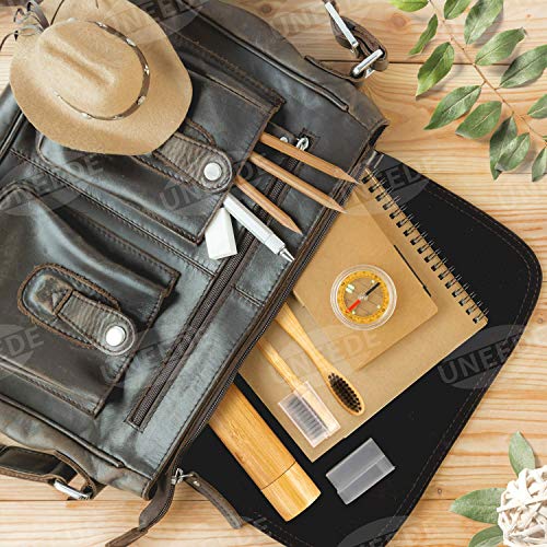 UNEEDE Cepillo Dientes Bambu,paquete de 6 juegos de cepillos cepillo dientes dientes de cerdas de carbón de bambú suave original Juego de cepillos de dientes manuales para el hogar y los viajes