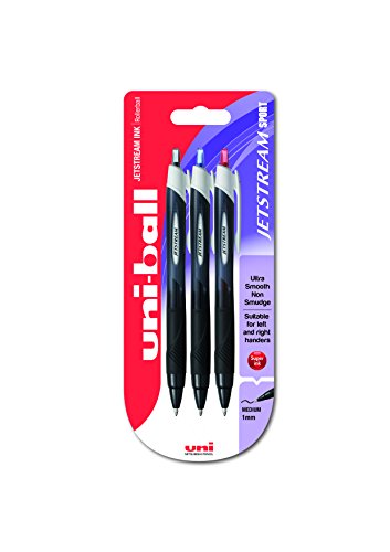 Uni-Ball 153544951 - Pack de 3 bolígrafos, agarre de caucho