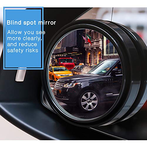 Uni-Fine 2 piezas Blind Spot Espejo Espejo de Punto Muerto Rotación de 360° Retrovisores de ángulo Muerto Espejo de Punto Ciego Convexo de Gran Angular Ajustable para Automóviles, SUV, Motocicletas
