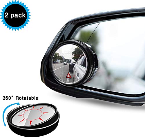 Uni-Fine 2 piezas Blind Spot Espejo Espejo de Punto Muerto Rotación de 360° Retrovisores de ángulo Muerto Espejo de Punto Ciego Convexo de Gran Angular Ajustable para Automóviles, SUV, Motocicletas