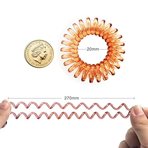 Uni-Right - Coletero para el pelo sin arrugas, para mujeres, niñas, niños, adolescentes, coloridas bandas de pelo de fijación fuerte, 9 unidades, resistentes al agua (gradualmente variado color café)