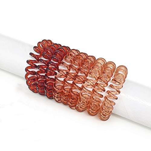 Uni-Right - Coletero para el pelo sin arrugas, para mujeres, niñas, niños, adolescentes, coloridas bandas de pelo de fijación fuerte, 9 unidades, resistentes al agua (gradualmente variado color café)