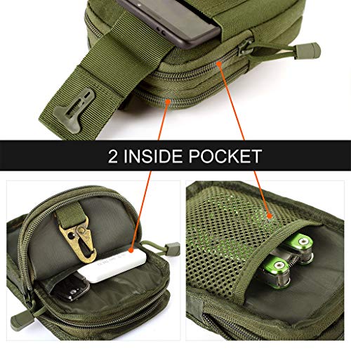 Unigear Bolsa Cintura 1012D Riñoneras Hombre Bolso Cinturón + Mosquetón Táctico