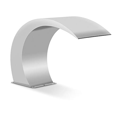 Uniprodo Cascada para Piscina Fuente con Base Uni_Water_13 (Aleación De Acero Inoxidable 304, Resistente Al Cloro y Al Agua Salada, Ancho: 30 cm)