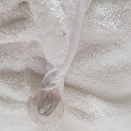 Unique Zone - Toallita de algodón 100% turbante para el pelo, toalla de pelo seco con cierre de bucle y botón, absorbe rápidamente el cabello seco para las mujeres