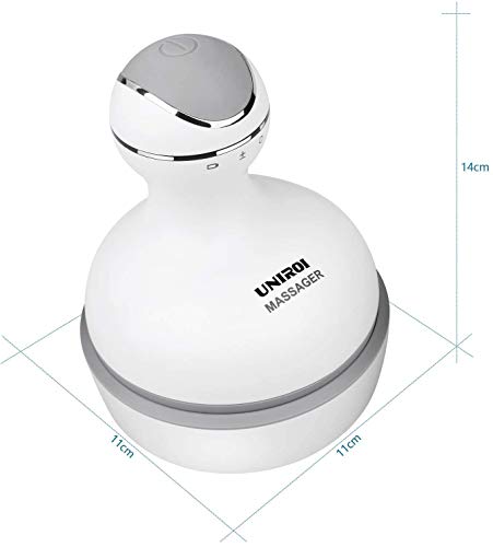 UNIROI Masajeador de Cuero Cabelludo, Masajeador de Cabeza Eléctrico para Simular Crecimiento del Cabello, Circulación Sanguínea y Liberación de Estrés ST-701