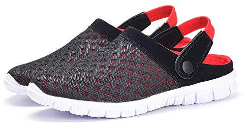 Unisex Hombres Mujeres Zuecos Zapatillas de Playa Respirable Malla Ahueca hacia Fuera Las Sandalias Zapatos Vernano