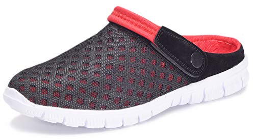 Unisex Hombres Mujeres Zuecos Zapatillas de Playa Respirable Malla Ahueca hacia Fuera Las Sandalias Zapatos Vernano