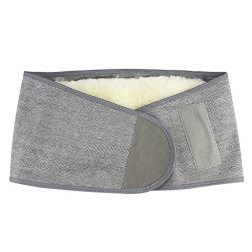 Unisex invierno regla térmico calentador de cachemir cintura lumbar apoyo cinturón acogedor cálido Protector Abdominal Estómago envoltura corporal banda espalda y riñones cartón gris, mujer, gris