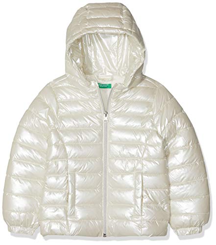 United Colors of Benetton Funzione G3, Abrigo para Niñas, Blanco (Bianco Cangiante 903), 120 (Talla del fabricante: Small)