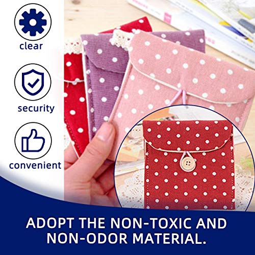 UnitedheartES Bolsa de servilletas sanitarias Bolsa de Copa Menstrual Soporte de Almohadilla de enfermería Lindo Organizador de algodón Lavable de Lunares Almacenamiento - Vino Tinto