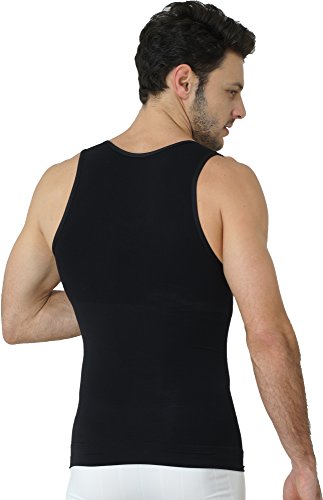 UnsichtBra Camiseta de Compresión | Ropa Interior Adelgazante Moldeadora Hombre (sw_7100)(Negro, XXL)