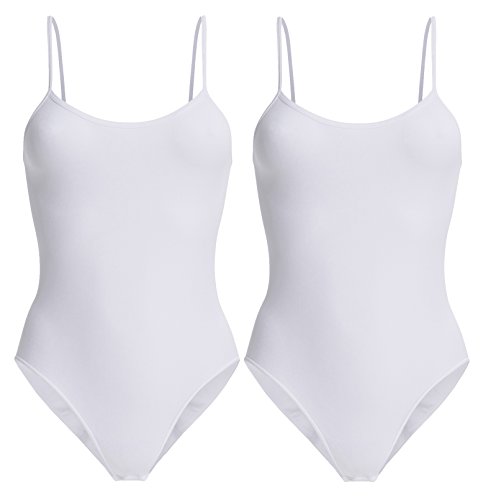 UnsichtBra Pack de 2 Bodys para Mujer (2 x Blanco, L-XL)