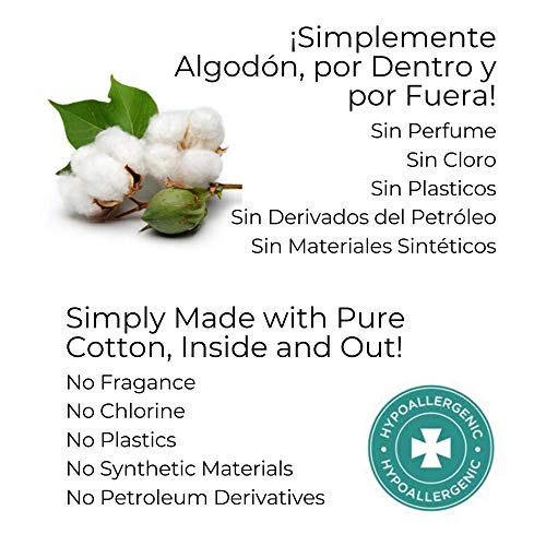 UNYQUE Protege Slips de Algodon Puro 100% – Previene y Reduce Irritaciones - Salvaslips Hipoalergénicos Suaves Ultrafinos – Apto Pieles Sensibles - 24 Unidades