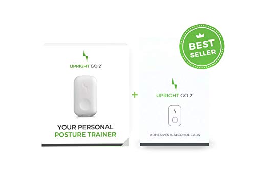 UPRIGHT GO 2 Lote Dispositivo Corrector y Entrenador de Postura para Espalda Recta Crecimiento Personal con Aplicación iOS/Android y un Pack de Adhesivos Hipoalergénicos