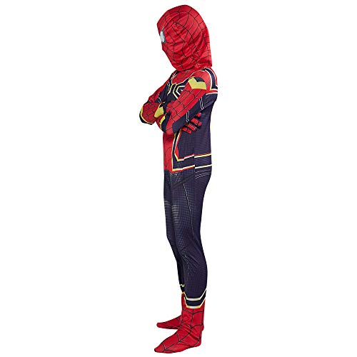 URAQT Disfraz de Spiderman, Halloween Mono de Superheroe de Cosplay, Disfraces de superhéroe para niños Spiderman, para Disfraces de Halloween-L