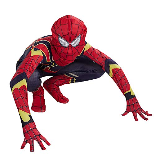 URAQT Disfraz de Spiderman, Halloween Mono de Superheroe de Cosplay, Disfraces de superhéroe para niños Spiderman, para Disfraces de Halloween-L