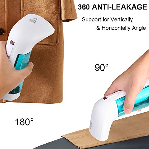 URAQT Plancha Ropa Vapor Vertical, Plancha de Vapor de Viaje, 880W 15s Plancha Vertical Viaje de Ropa con Vapor Doble, Vertical y Horizontal, Desmontable Tanque de Agua, Hogar y Viajes y línea es 1.7m
