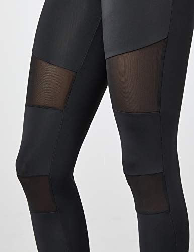 Urban Classics Ladies Tech Mesh, Leggings para Mujer, Negro (Black 7), X-Small