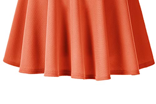 Urban GoCo Falda Mujer Elástica Plisada Básica Patinador Multifuncional Corto Falda (X-Small, Naranja)