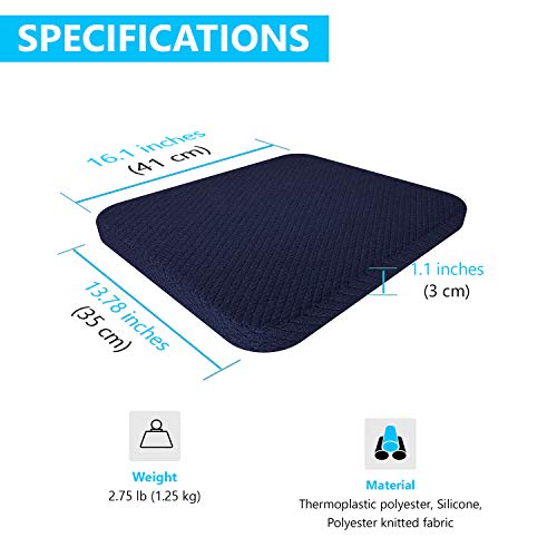 Urbo cojín ortopédico y ergonómico para silla con soporte equilibrado para sentarse mucho tiempo, alivio del dolor coxis, ciática, sudor molesto, tamaño mediano y diseño de memoria para oficina y casa