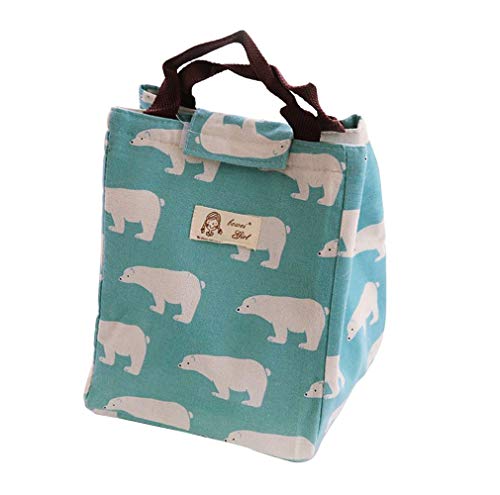 Uribaky * Bolsa TéRmica para El Almuerzo Estampado Lindo Bolsa De Picnic Caja De Almuerzo Bolsa De Alimentos con Aislamiento Gran Capacidad Impermeable para Picnic/Escuela/Trabajo