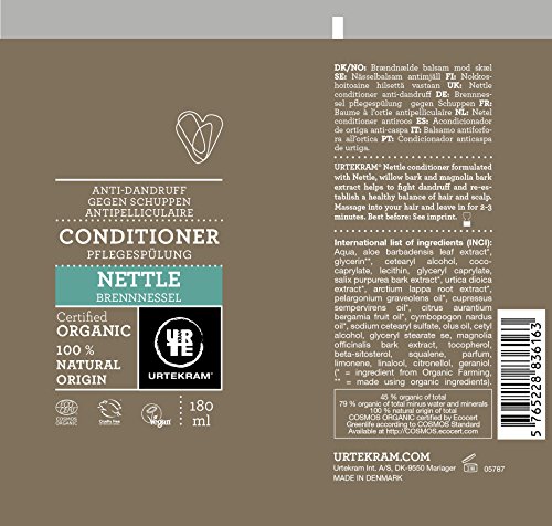 Urtekram Acondicionador de Ortiga Anticaspa - 180 ml