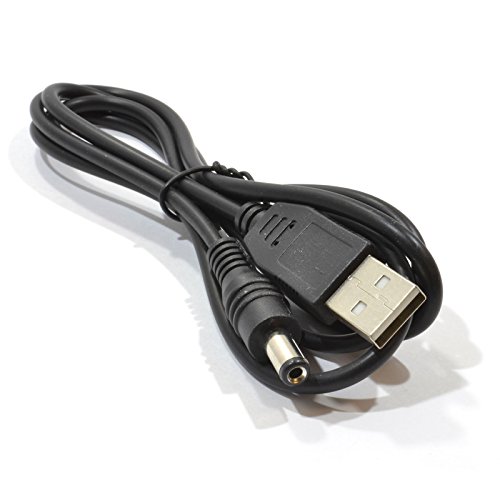 USB a DC Energía Cable - USB 2,0 para 2,1 mm x 5,5 mm 5V 2A 2000mA 1 m [1 metros/1m]