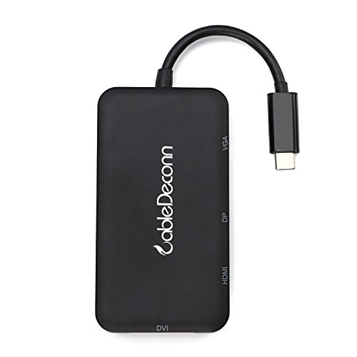 USB-C adaptador multipuerto, cabledeconn USB-C 3.1 Tipo C a HDMI dp dvi vga 4 K Cable adaptador convertidor para nuevos MacBook