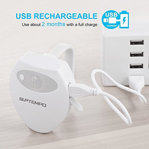 USB Recargable WC Luz De Noche - 8 Color Sensor de Movimiento luz LED Automática Inodoro luz para Baño, Hotel, Cafe Bar, Facil De Usar 100% Impermeable (Recargable WC)