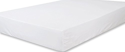 Utopia Bedding Sábana Bajera Ajustable - Bolsillo Profundo - Microfibra Cepillada - (Blanco, 150 x 200 cm)