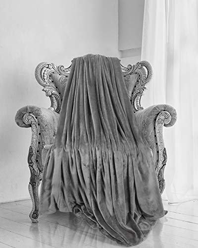 Utopia Bedding Tela de Microfibra de Felpa de Franela - Manta Ligera, Suave y cálida (130 X 150 cm, Grey)