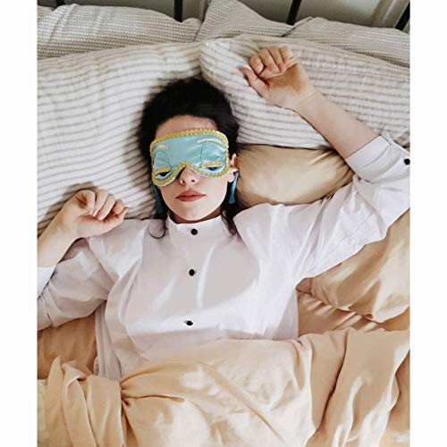 Utopiat máscara para los ojos de seda audrey style en azul turquesa inspirada en BAT's